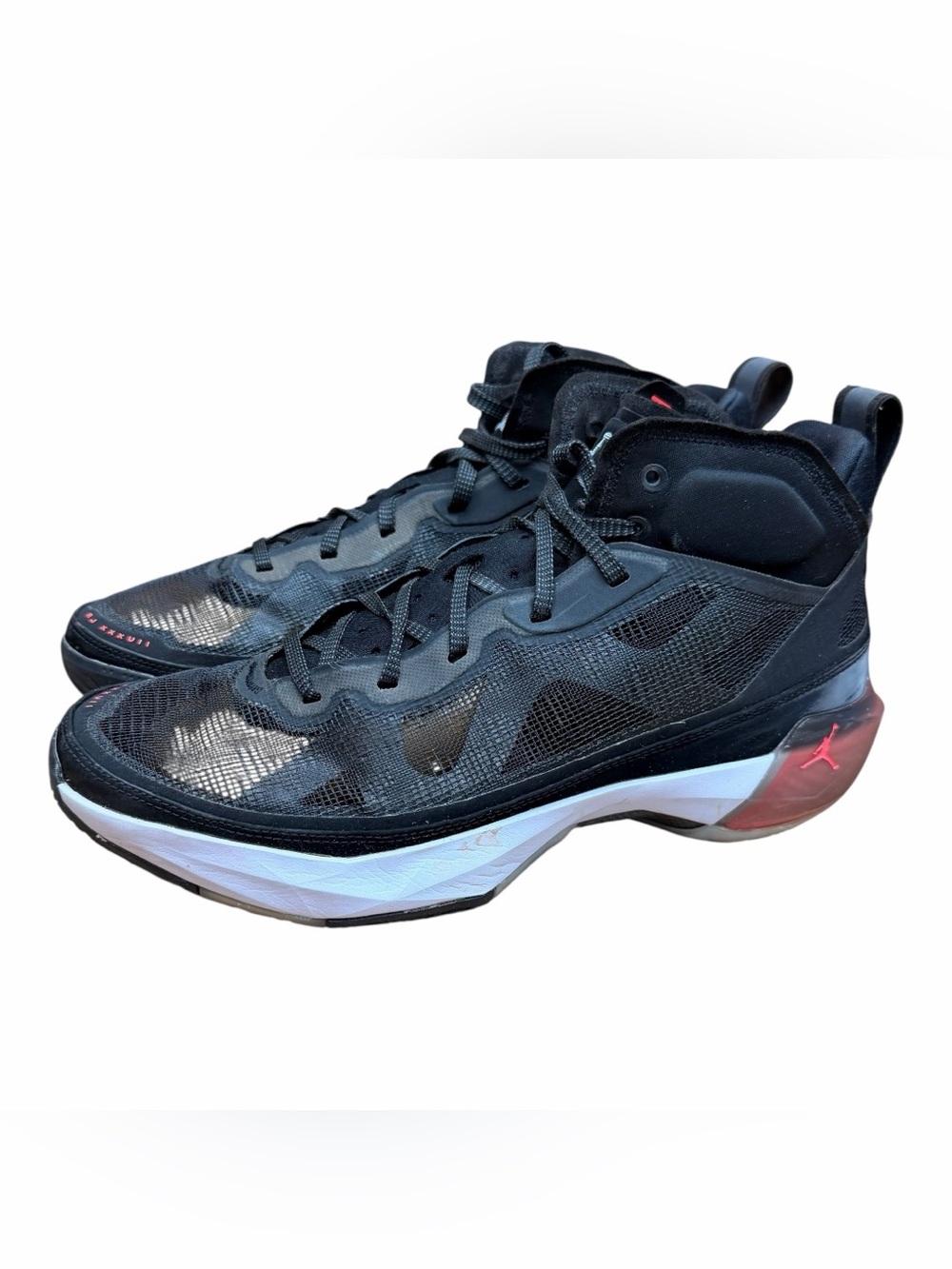 Jordan 37 XXXVII Black Hot Punch DD6958-091 Men’s Size 11.5 Basketball Shoes